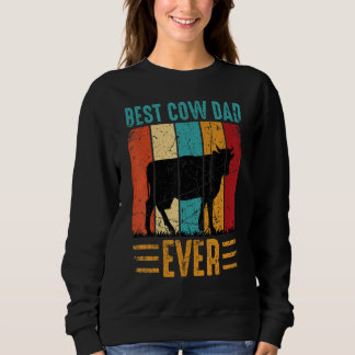 Bester Kuh-Vater überhaupt Kuhfarm Bauer Retro Vin Sweatshirt