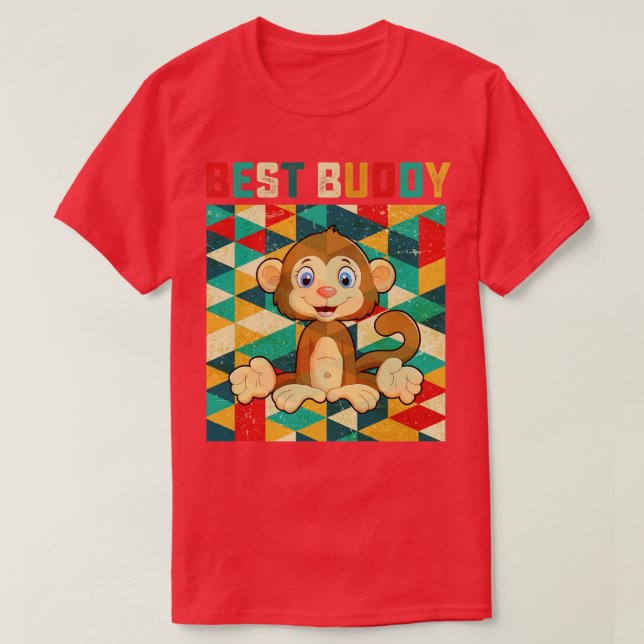 Bester Kumpel Affe T-Shirt (Design vorne)