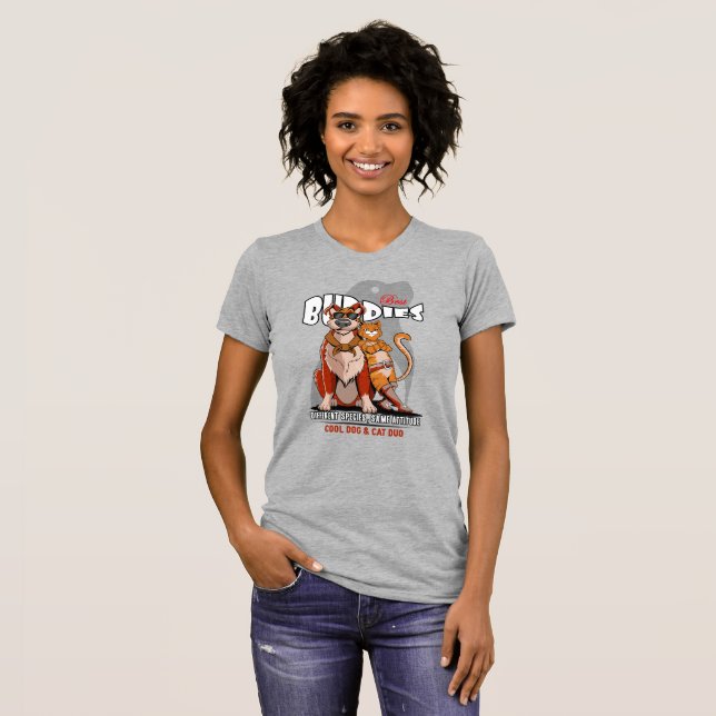 Bester Kumpel (Light-Modus) | Damen Slim Fit T-Shirt (Vorne ganz)