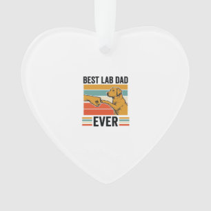 Bester Lab Dad Aller Zeiten Labrador Vintage T-Shi Ornament