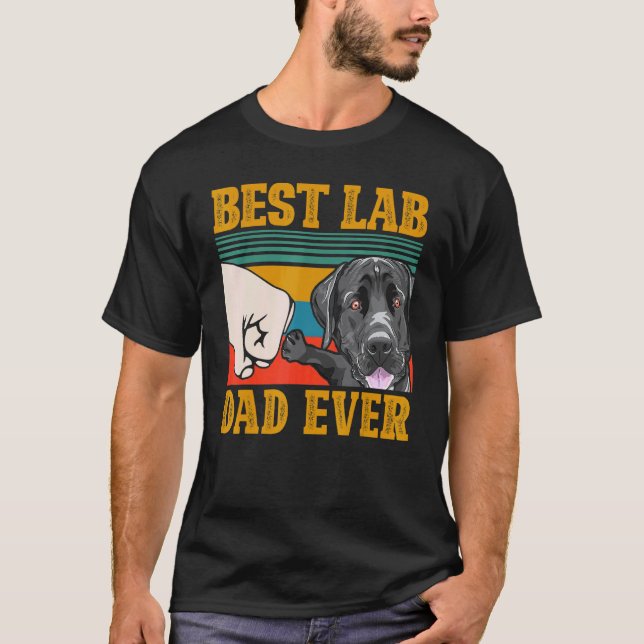 Bester Lab Dad Ever Black Labrador Retriever Dad D T-Shirt (Vorderseite)