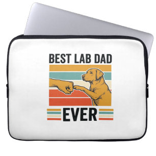 Bester Lab Dad Ever Labrador Vintage T-Shirt Desig Laptopschutzhülle