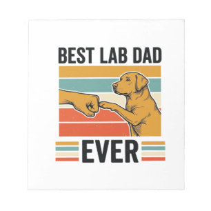 Bester Lab Dad Ever Labrador Vintage T-Shirt Desig Notizblock