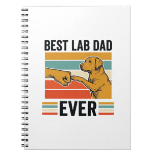 Bester Lab Dad Ever Labrador Vintage T-Shirt Desig Notizblock
