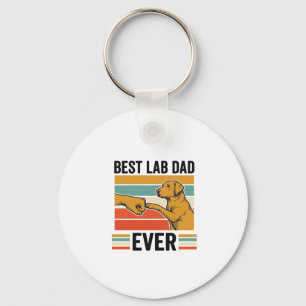 Bester Lab Dad Ever Labrador Vintage T-Shirt Desig Schlüsselanhänger