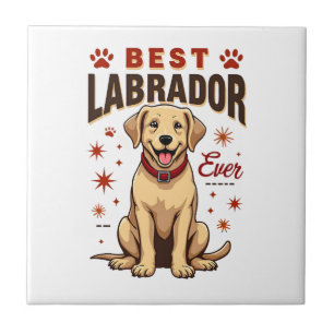 Bester Labrador-Elternteil überhaupt Vintage Labra Fliese