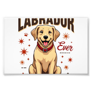 Bester Labrador-Elternteil überhaupt Vintage Labra Fotodruck