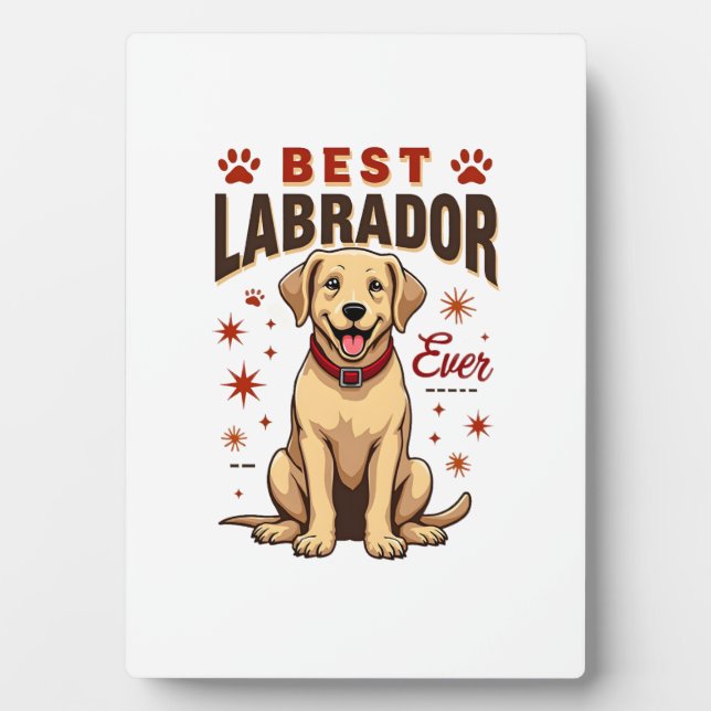 Bester Labrador-Elternteil überhaupt Vintage Labra Fotoplatte (Vorderseite)