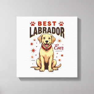 Bester Labrador-Elternteil überhaupt Vintage Labra Leinwanddruck