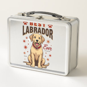 Bester Labrador-Elternteil überhaupt Vintage Labra Metall Brotdose