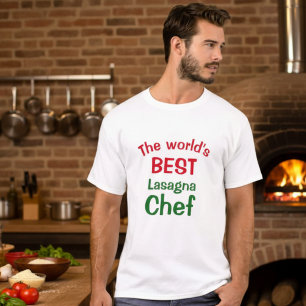 Bester Lasagne-Koch der Welt   -  rot weiß grün T-Shirt