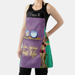 Bester Lebensstil Funky Vintage Kitsch Personalisi Schürze