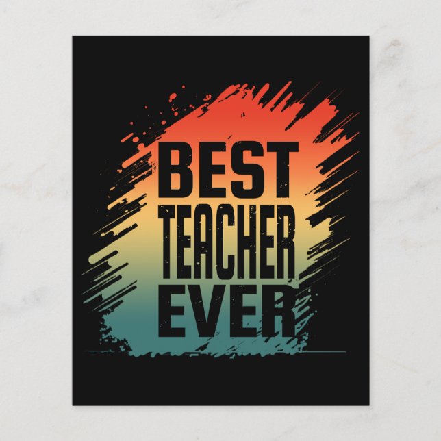 BESTER LEHRER ALLE ZEIT FLYER (Vorne)