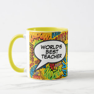 Bester Lehrer Aller Zeiten Lustige Retro-Comic-Boo Tasse
