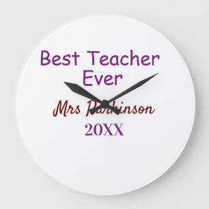 Bester Lehrer aller Zeiten Name Datum Jahr einfach Große Wanduhr