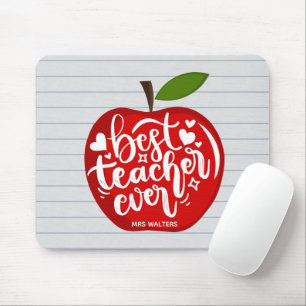 Bester Lehrer Aller Zeiten Name Roter Apfel Zurück Mousepad