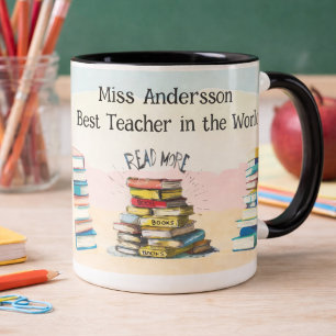 Bester-Lehrer-aller-Zeiten-Tasse Personalisiertes Zweifarbige Tasse