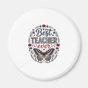 Bester Lehrer Aller Zeiten Vintage Schmetterling F Magnet