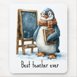 Bester Lehrer Aller Zeiten Winter Pinguin Design Mousepad