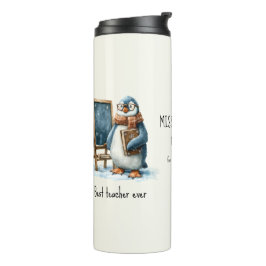Bester Lehrer Aller Zeiten Winter Pinguin Design Thermosbecher
