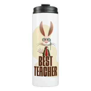 Bester Lehrer Bunny Kaninchen Klassenzimmer Humor Thermosbecher