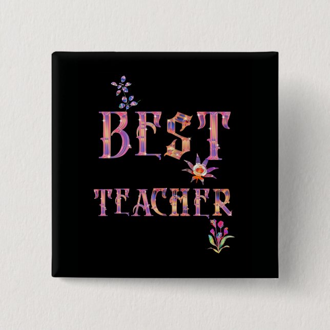 Bester Lehrer Button (Vorderseite)