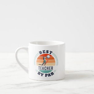 Bester Lehrer By Par Retro Custom Golf Liebhaber Espressotasse