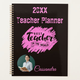 Bester Lehrer der Welt Foto Name 20XX Lehrer Planer