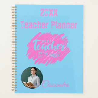 Bester Lehrer der Welt Foto Name 20XX Lehrer Planer