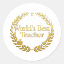 Bester Lehrer der Welt Goldener Lorbeerkranz Wandu