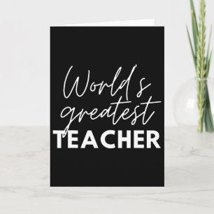 Bester Lehrer der Welt Lustiger Stolz Lehrer Anerk Karte