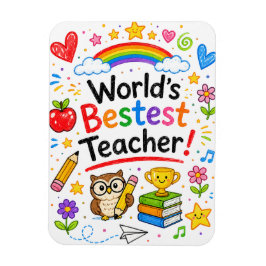 Bester Lehrer der Welt Süße Lehrerbeste Würdigung Magnet