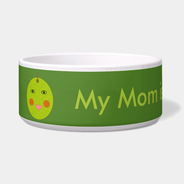 Bester Lehrer glücklich Apple Custom Dog Bowl Napf (Links)