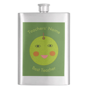 Bester Lehrer Happy Apple Custom Flask Flachmann