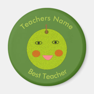 Bester Lehrer Happy Apple Custom Magnet