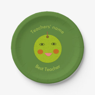 Bester Lehrer Happy Apple Custom Paper Party Pappteller