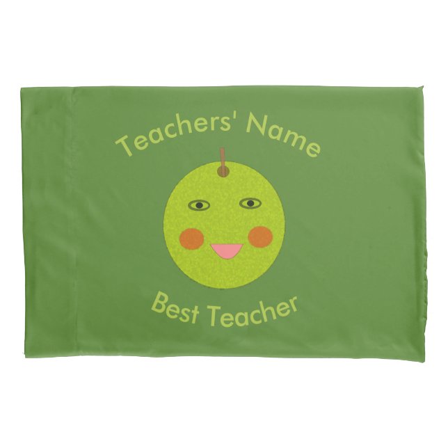 Bester Lehrer Happy Apple Custom Pillowcase Kissenbezug (Vorderseite)