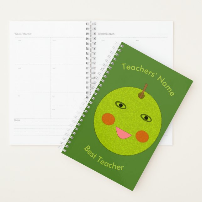 Bester Lehrer Happy Apple Custom Planer (Anzeige)