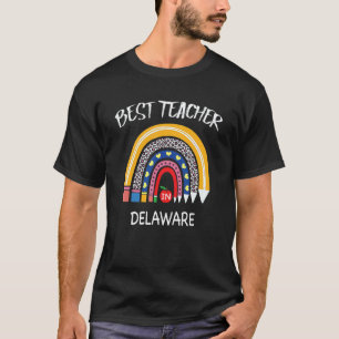 Bester Lehrer in Delaware Lehrerer Dankbarkeit T-Shirt