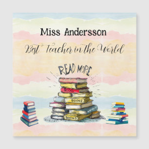 Bester Lehrer in der Welt - Illustration Magnetkarte