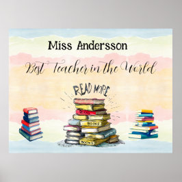 Bester Lehrer in der Welt - Illustration Poster