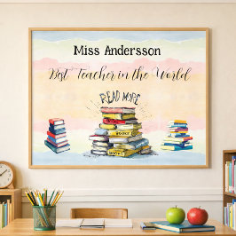 Bester Lehrer in der Welt - Illustration Poster