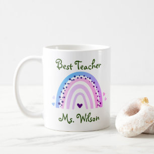 Bester Lehrer Individuelle Name Niedlicher Farbenf Kaffeetasse
