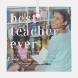 Bester Lehrer je | Angebot und Foto Ornament Aus Glas