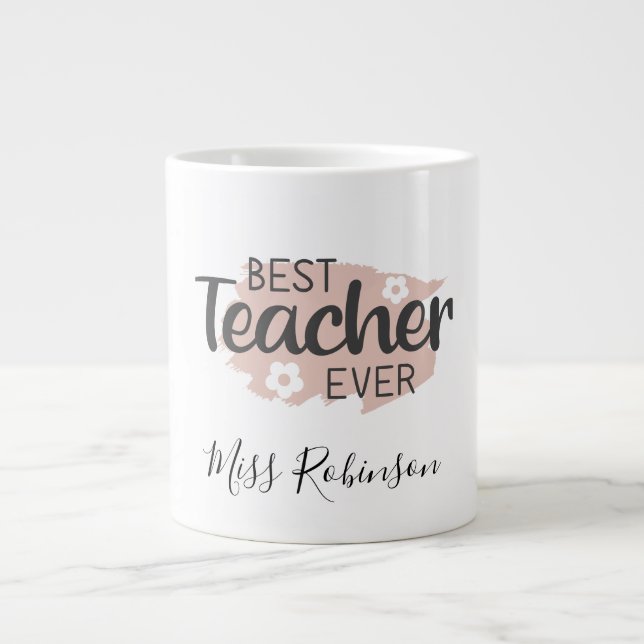Bester Lehrer je ästhetischer Lehrer Wertschätzung Jumbo-Tasse (Vorderseite)