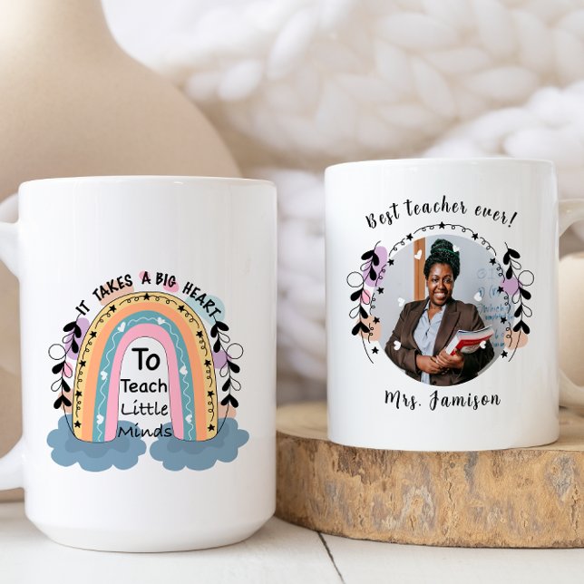 Bester Lehrer je Boho Rainbow-Foto Kaffeetasse (Von Creator hochgeladen)