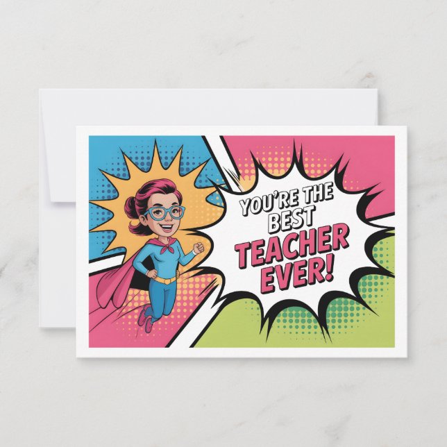 Bester Lehrer je Dankeskarte (Vorderseite)