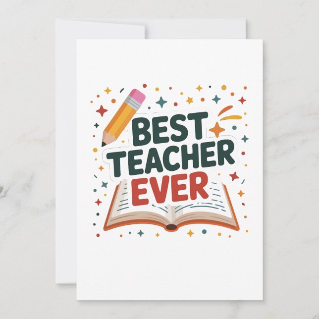 Bester Lehrer je Einladung (Vorderseite)