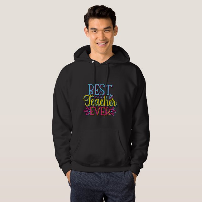 Bester Lehrer je Hoodie (Vorne ganz)