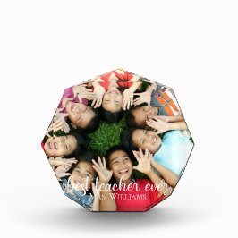 Bester Lehrer je individuelles Geschenk der Klasse Fotoblock